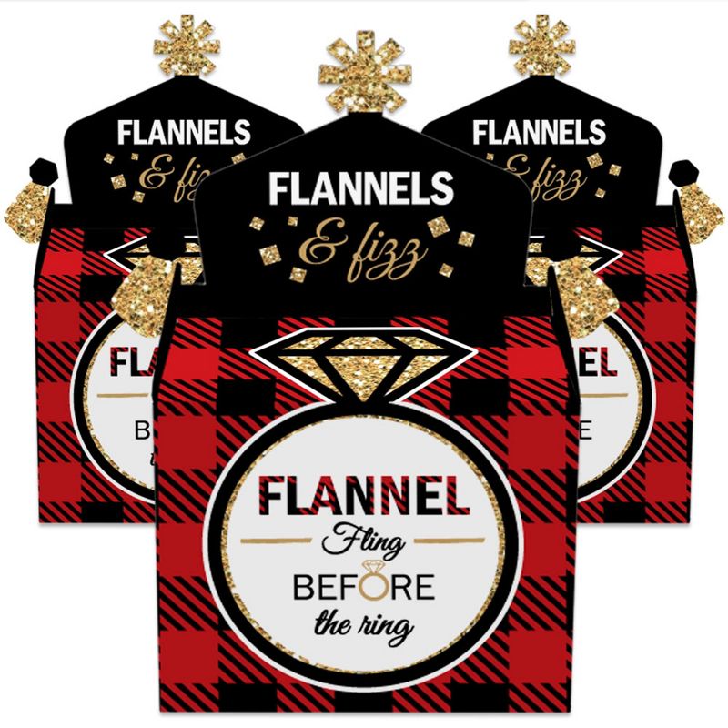 Big Dot of Happiness Pizza Party Time - Square Favor Gift Boxes - Baby Shower or Birthday Party Bow Boxes - Set of 12