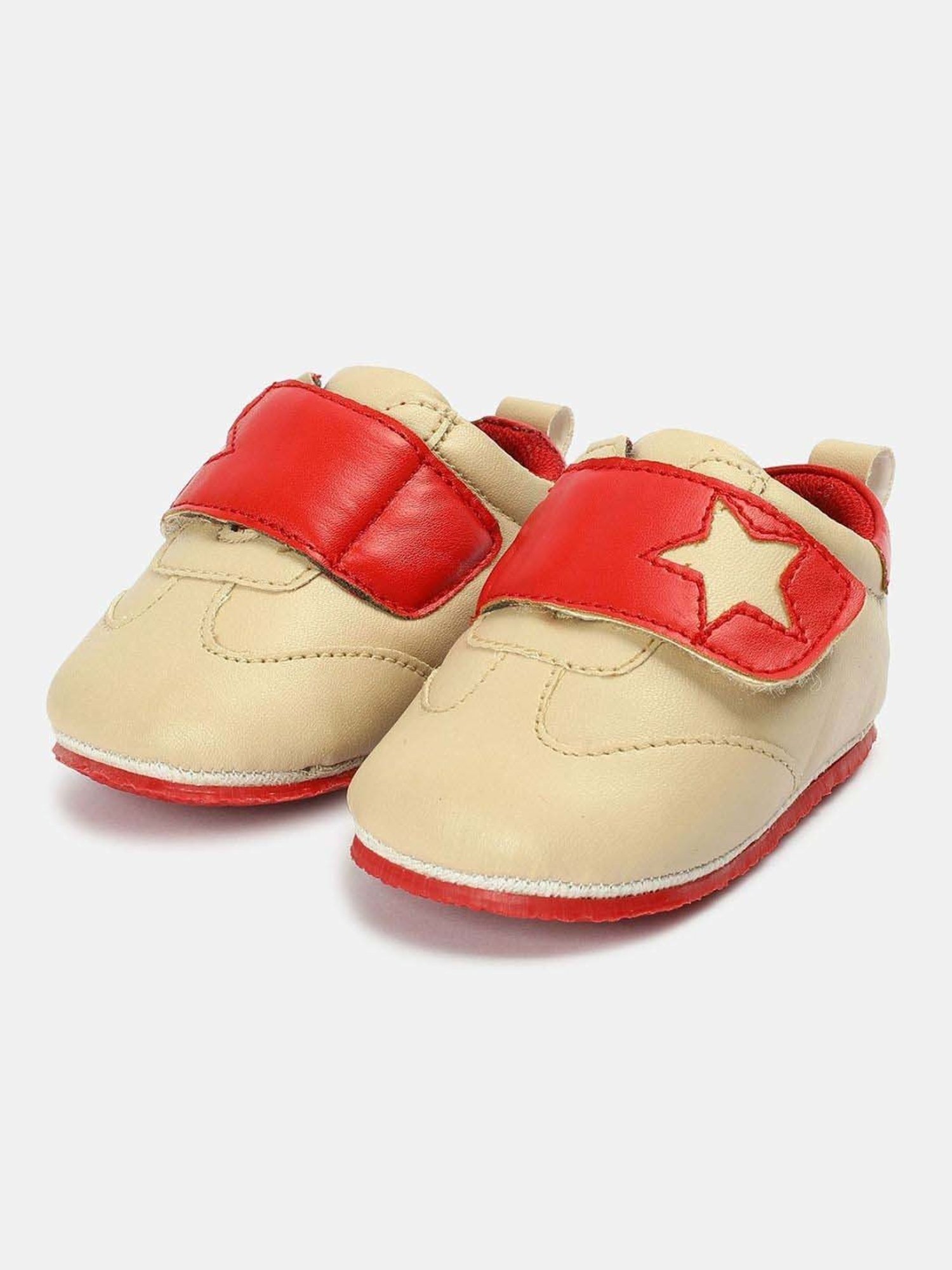 MINIKLUB Girls Cream & Red Casual Wear Shoe