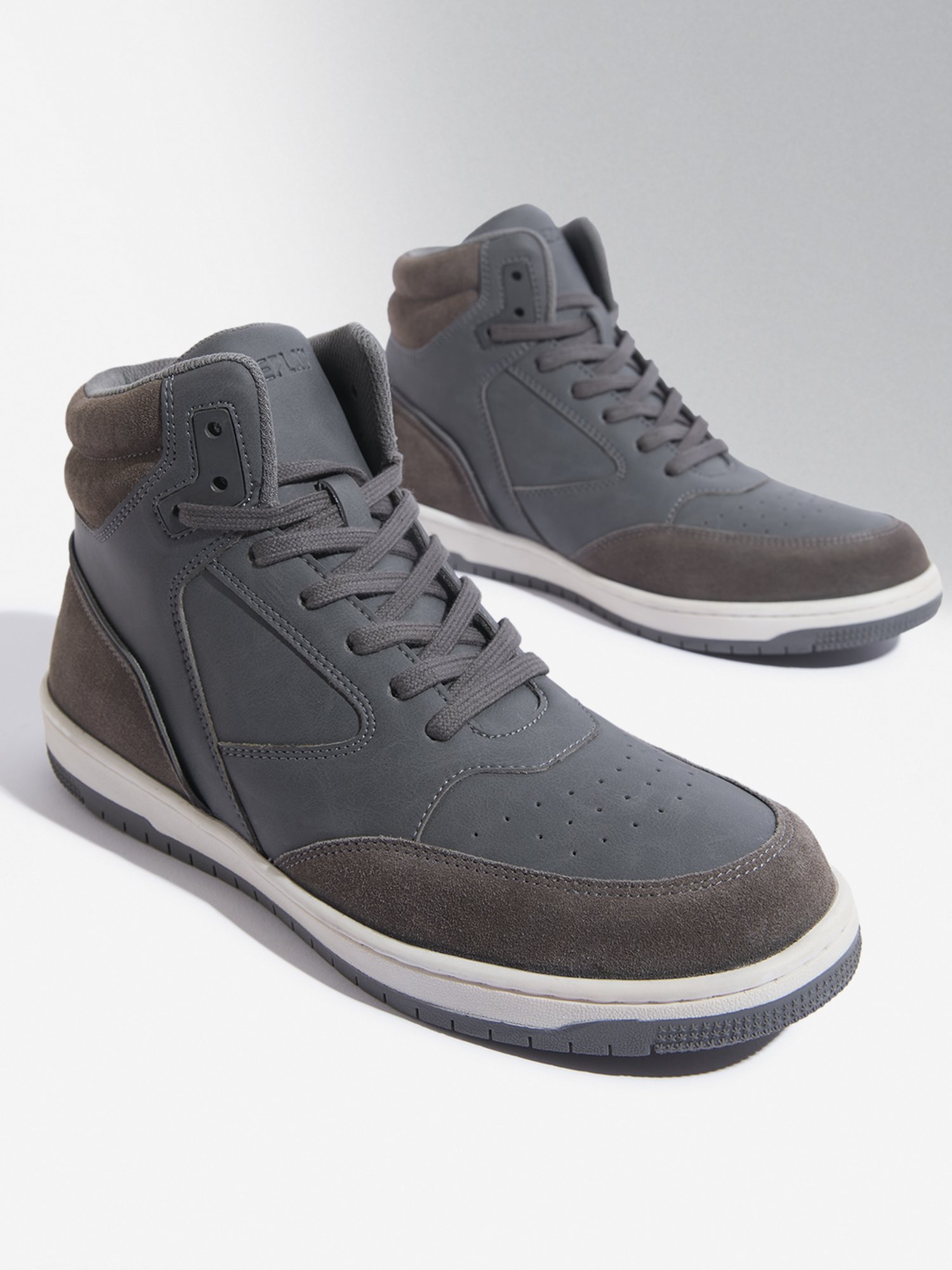 SOLEPLAY by Westside Charcoal Perforated Detailed Boots