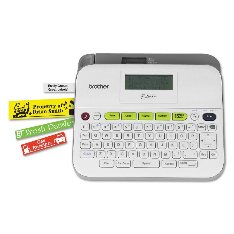 Brother P-Touch PT-D400VP Versatile Label Maker with AC Adapter and Carrying Case White PTD400VP