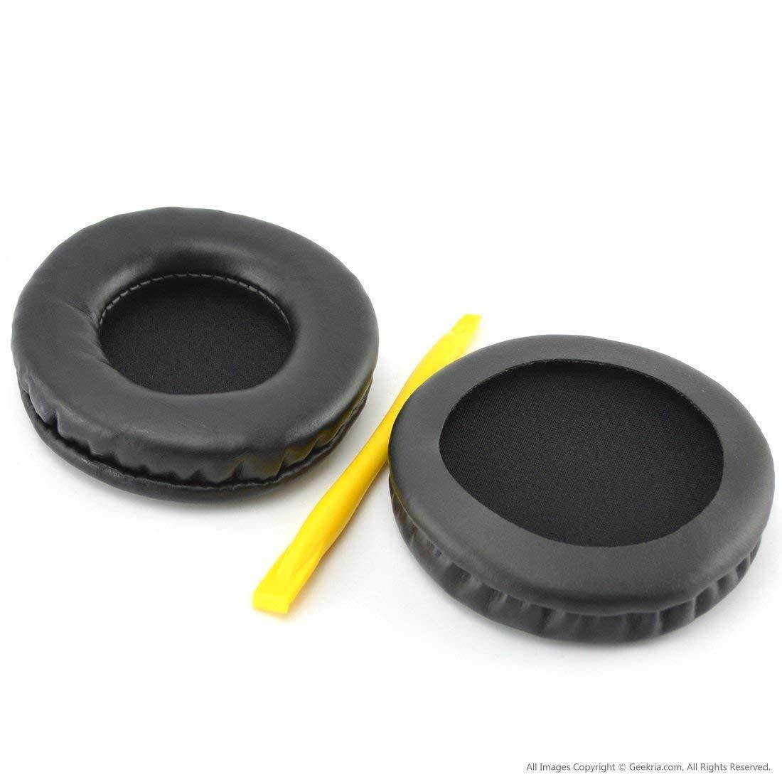 Geekria Earpad for TECHNICS RP-DH1200 DJ, SONY MDR-V700, Z700, V700DJ, ATH-T2, ATH-PRO700 Headphones Replacement Ear Pad / Ear Cushion / Ear Cover / Earpads Repair Parts (Black Leather)