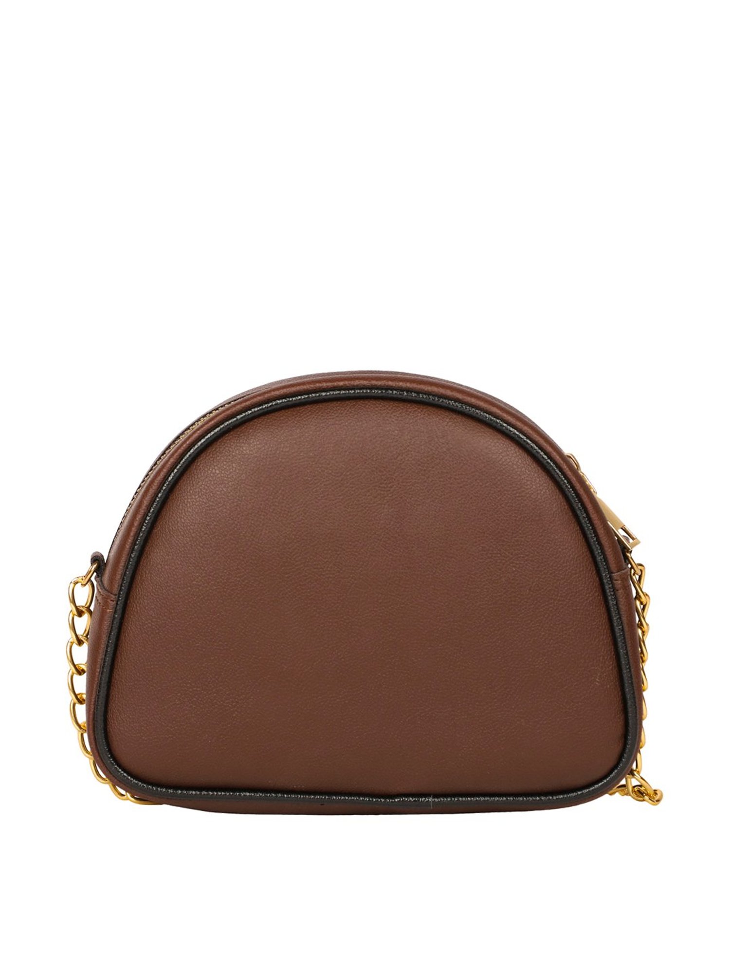 Bagsy Malone Brown Solid Medium Handbag