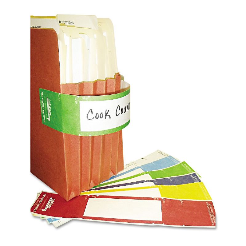 Tabbies File Pocket Handles 9-5/8 x 2 Dark Blue/White 48/Pack 68807