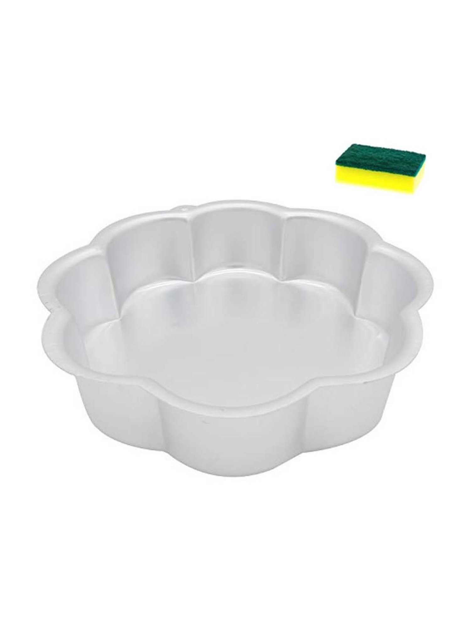 Hazel Silver Wood Flower Shape Cake Mould