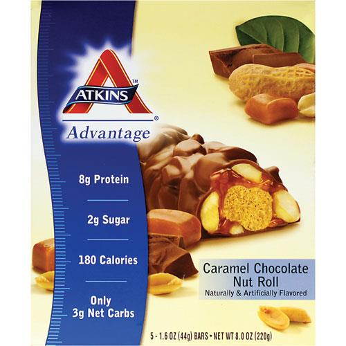 Atkins 922567 Advantage Bar Caramel Chocolate Nut 5 Bars