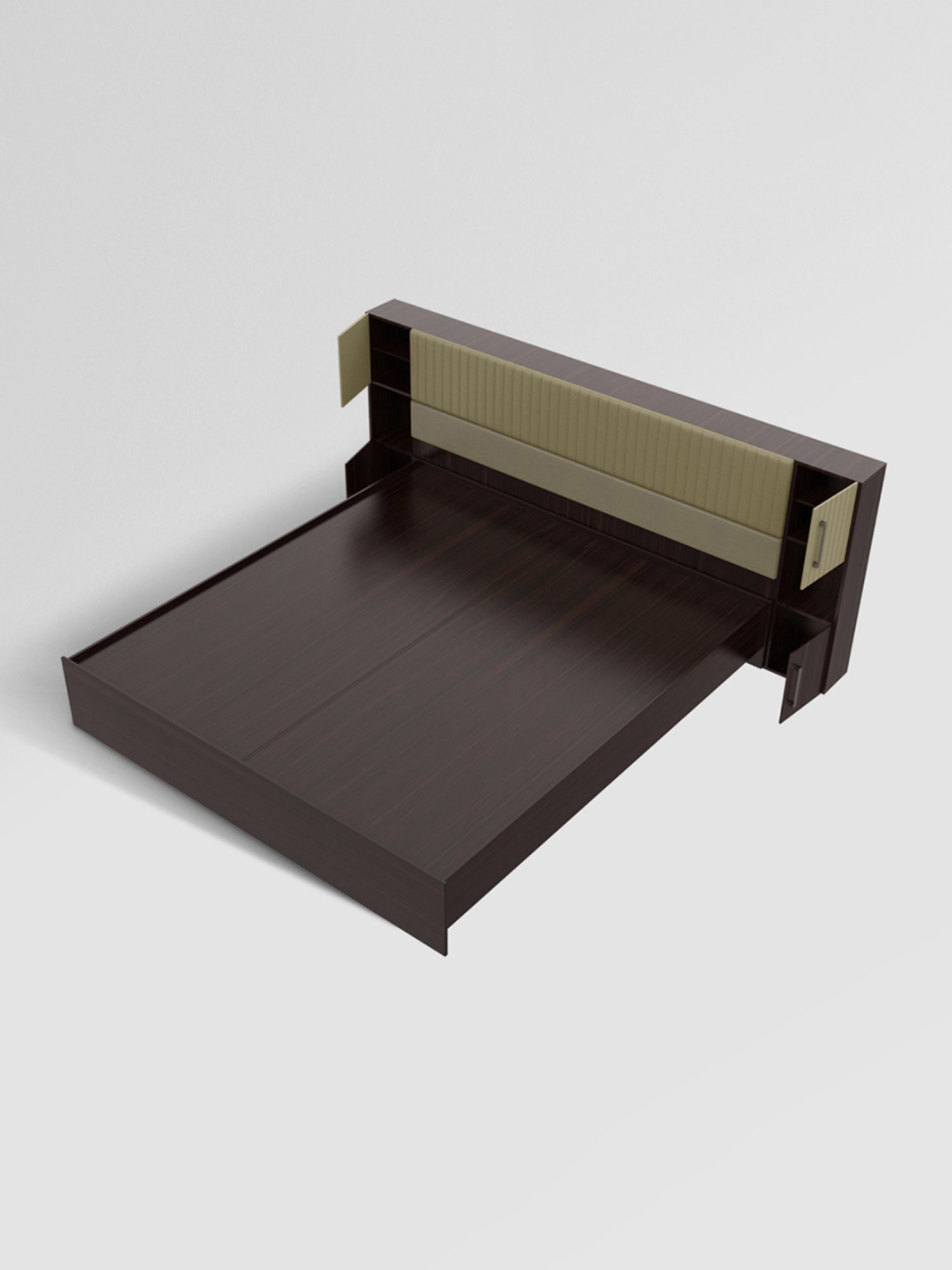 Nilkamal Riva Black Engineered Wood King Size Bed with Storage
