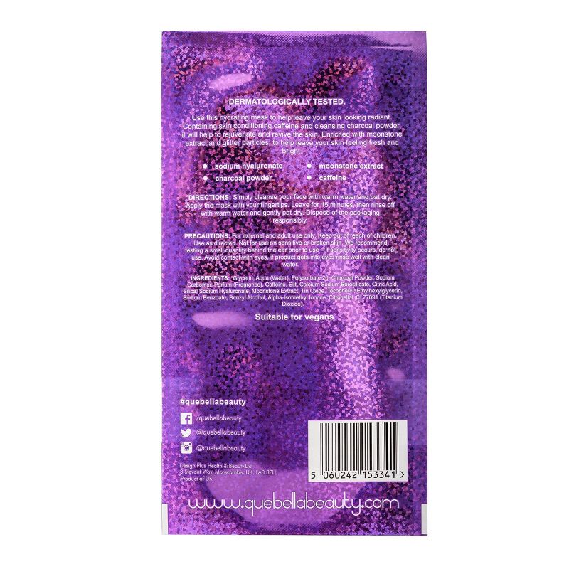 Que Bella Professional Recharge and Restore Glitter Gel Mask - 0.5oz