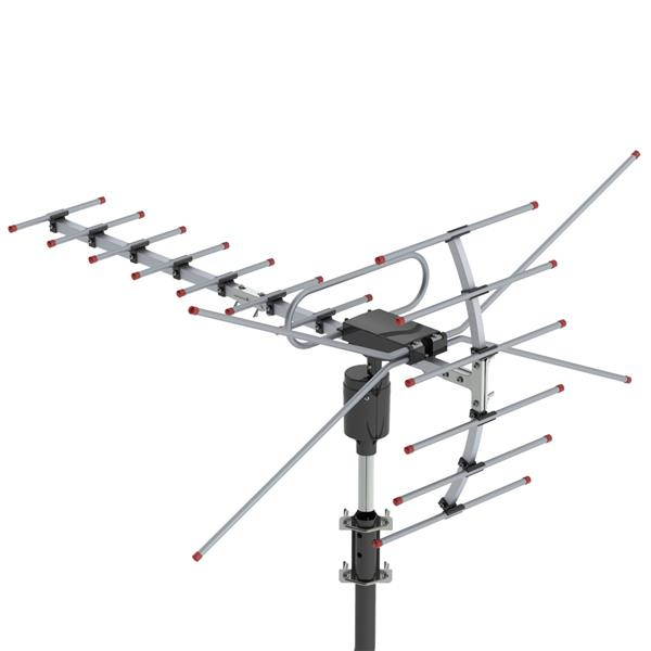 TV Antenna - 360&deg;Rotation UV Outdoor Yagi Satellite HD Antenna with Over 110 Mile Range - Attic or Roof Mount TV Antenna, Channel UHF21-69 ,45-230MHz/470-860MHz 15-22d