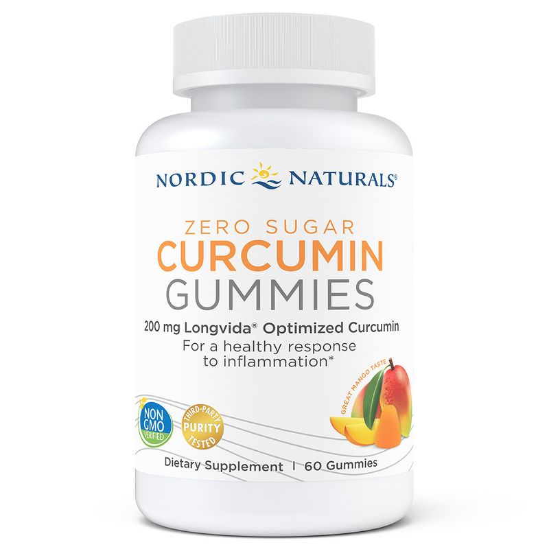Nordic Naturals Zero Sugar Curcumin Gummies - Natural Antioxidant Gummies, 60 ct