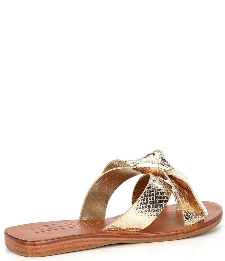 Antonio Melani Loyren Knotted Metallic Thong Flat Sandals