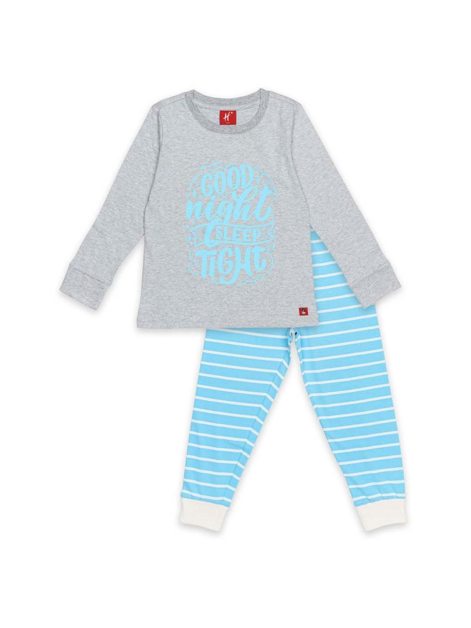 Nite Flite Boys Navy & Grey Born to Play Cricket Pyjama Set