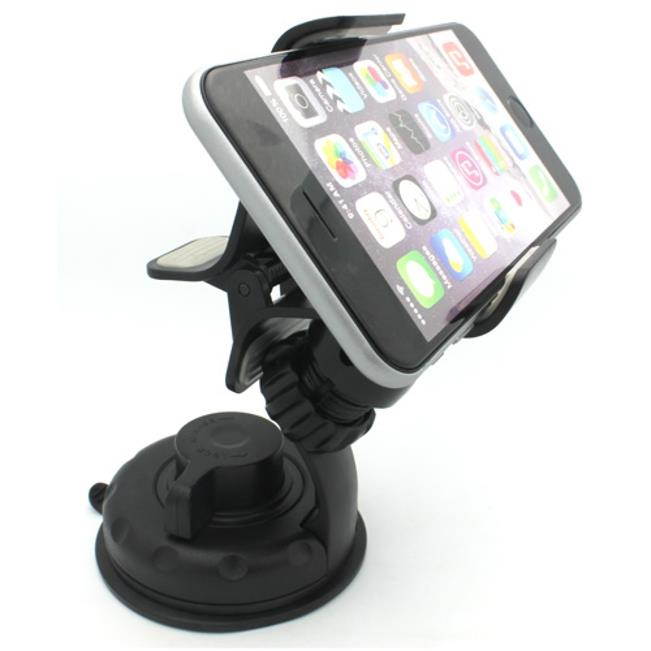 Car Mount Clipper Phone Holder Windshield Swivel Cradle Window Rotating Dock Stand Suction Black K6E for ZTE Blade X MAX, Grand X Max 2 X3 X4, Duo LTE XL, ZMax Pro Z981