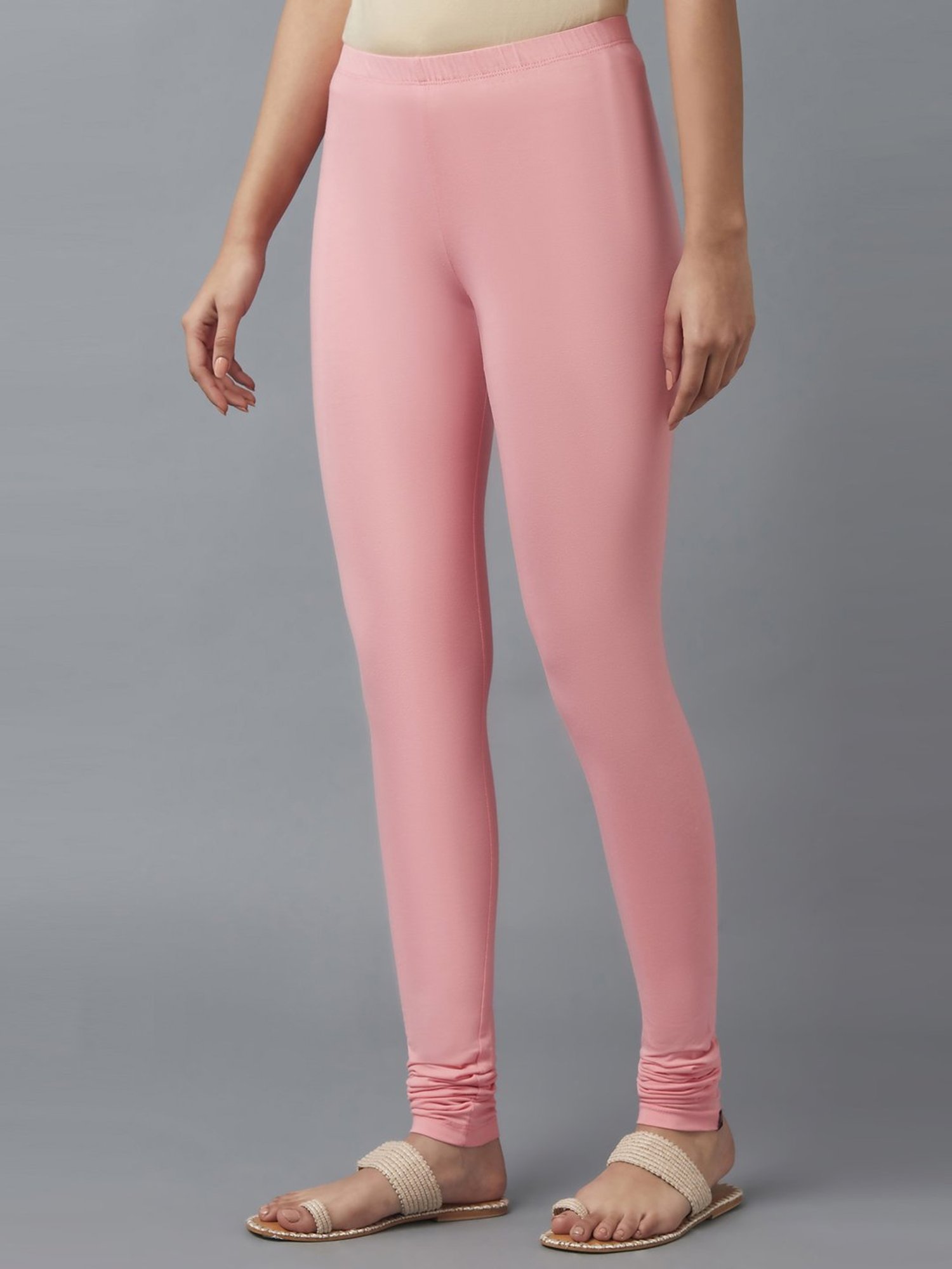 Elleven Pink Plain Churidar