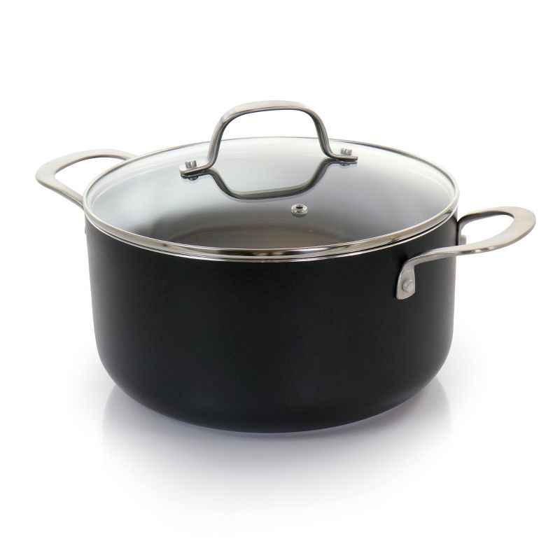 Meyer Corporation Anolon Nouvelle Copper Luxe Hard-Anodized Nonstick Casserole, 4-Quart, Onyx