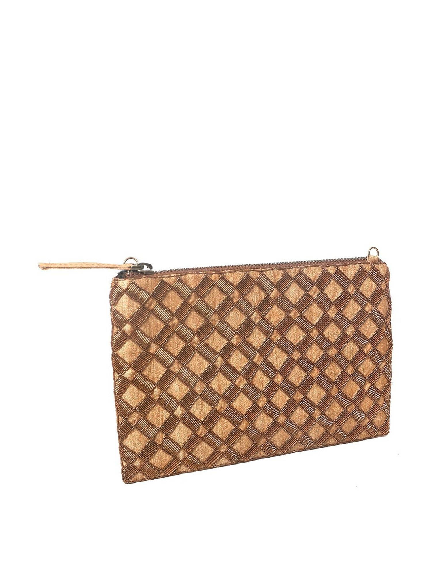 Tarini Nirula Brown Embellished Pouch for Women