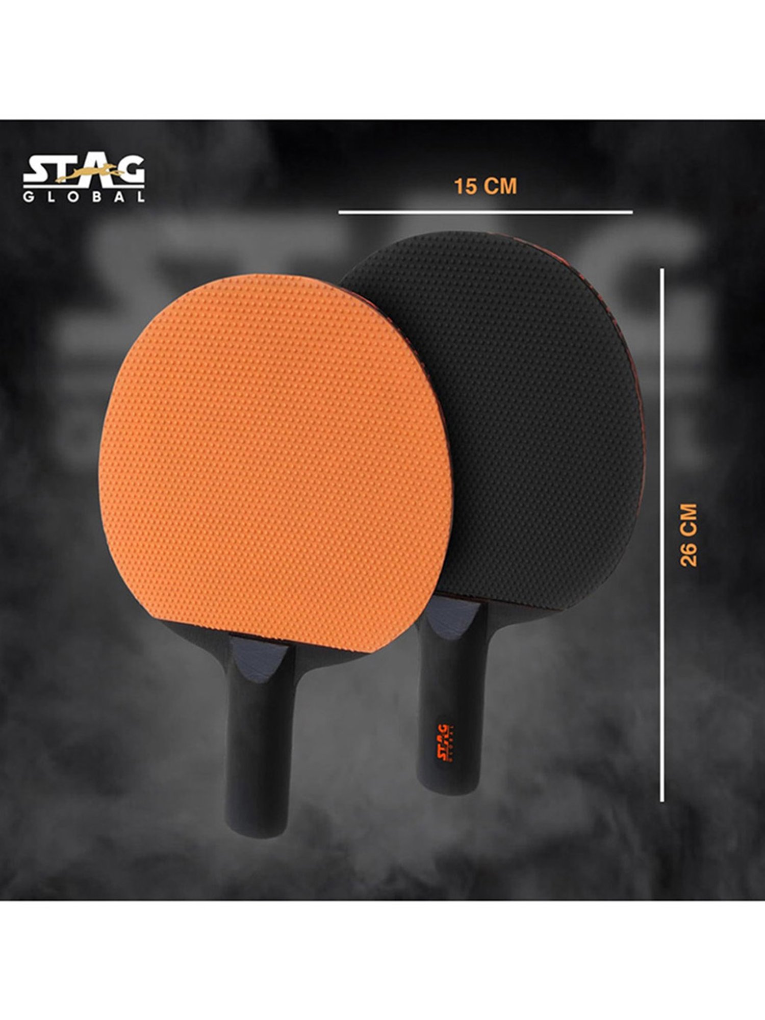Stag Global Series 1 Lightweight Table Tennis Racket (Multicolor)