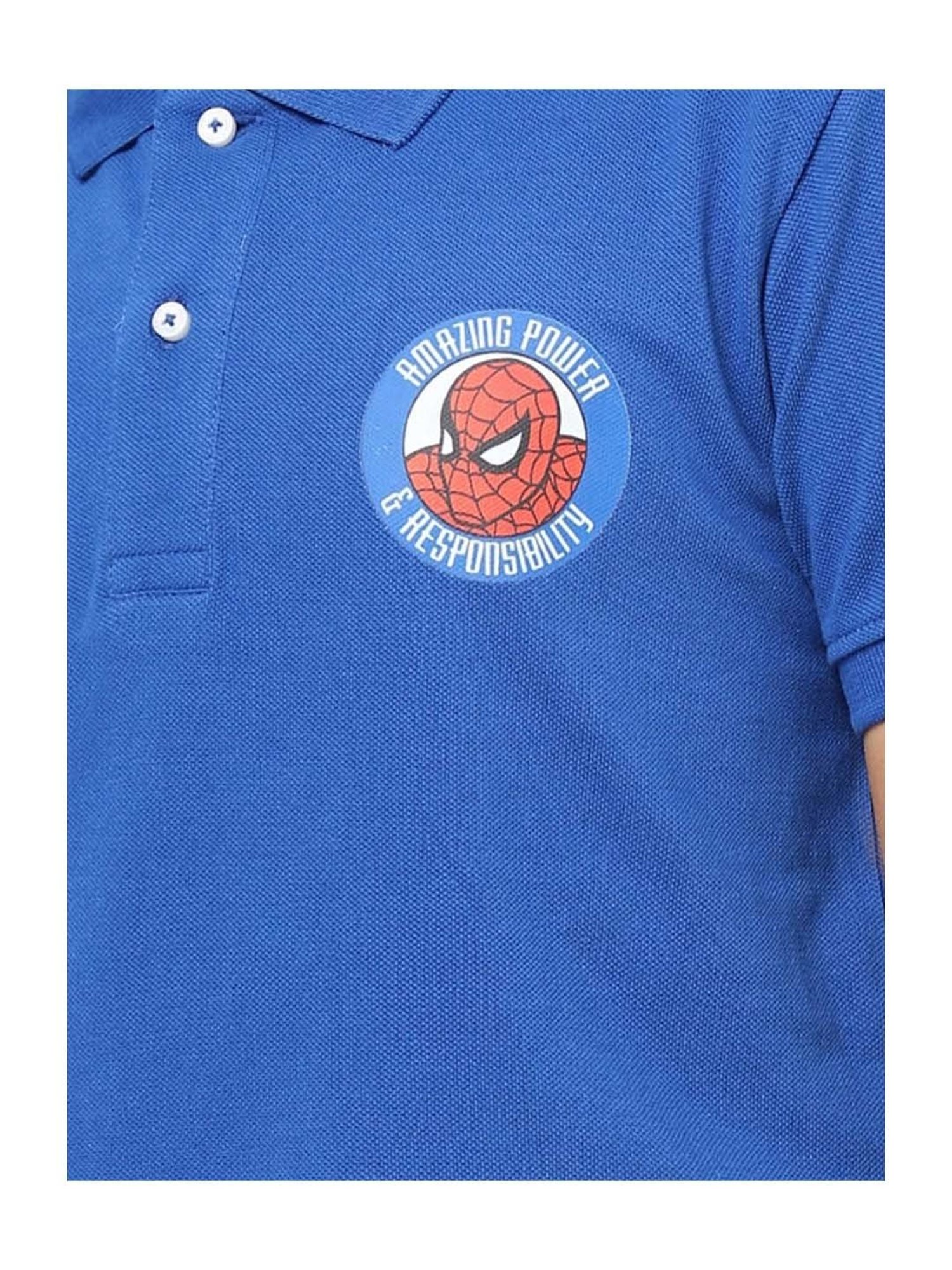 Jack & Jones Junior Blue Solid Polo T-Shirt