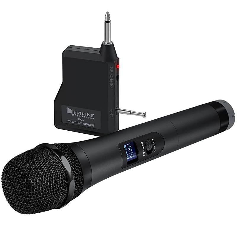 Microphone,Fifine Handheld Dynamic Microphone mic System for Karaoke Nights and House Parties to Have Fun Over The Mixer,PA System,Speakers-K025