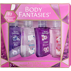 4 PIECE SET WITH JAPANESE CHERRY BLOSSOM & FRESH WHITE MUSK & TWILIGHT MIST & SWEET SUNRISE AND ALL ARE BODY SPRAY 1.7 OZ