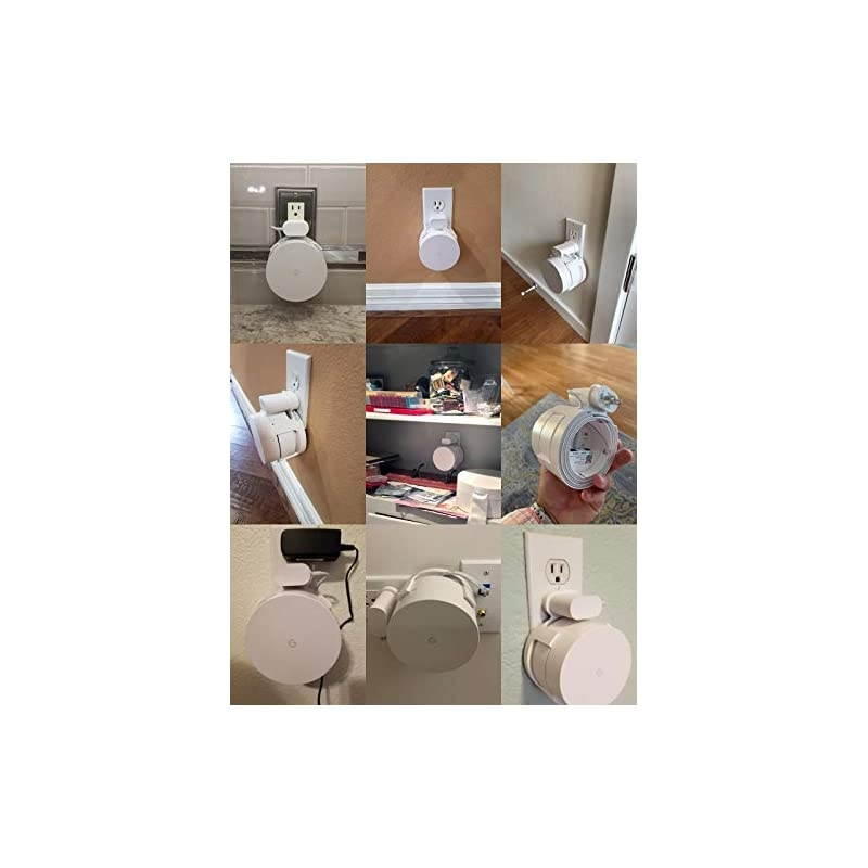 Google WiFi Wall Mount WiFi Accessories for Google Mesh WiFi System and Google WiFi Router Without Messy Wires or Screws White2 Pack