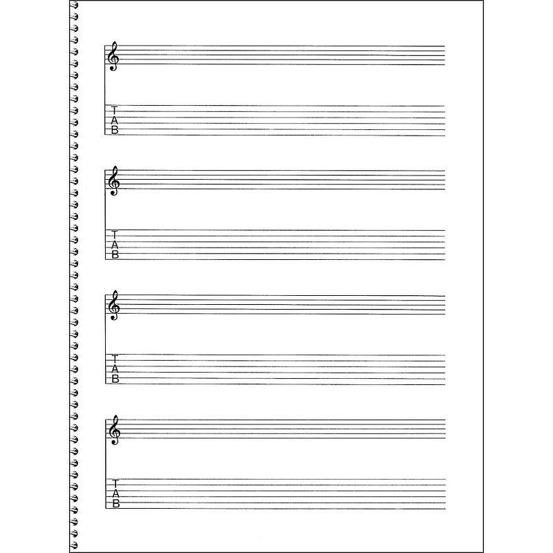 Music Sales Passantino Guitar Manuscript Paper Spiral pad #159 - 4 Staves, 64 Pgs, 9X12