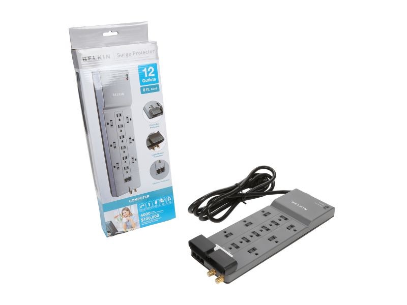 Uninex PS102 RF Remote Control Power Managed 6-Outlet Energy Controlled Surge Protector, Eliminates Standby Idle Electricity Usage, 6-Foot