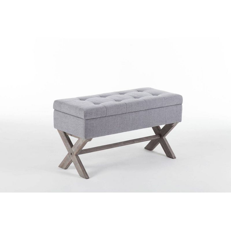 Angelina Storage Bench Gray - Boraam
