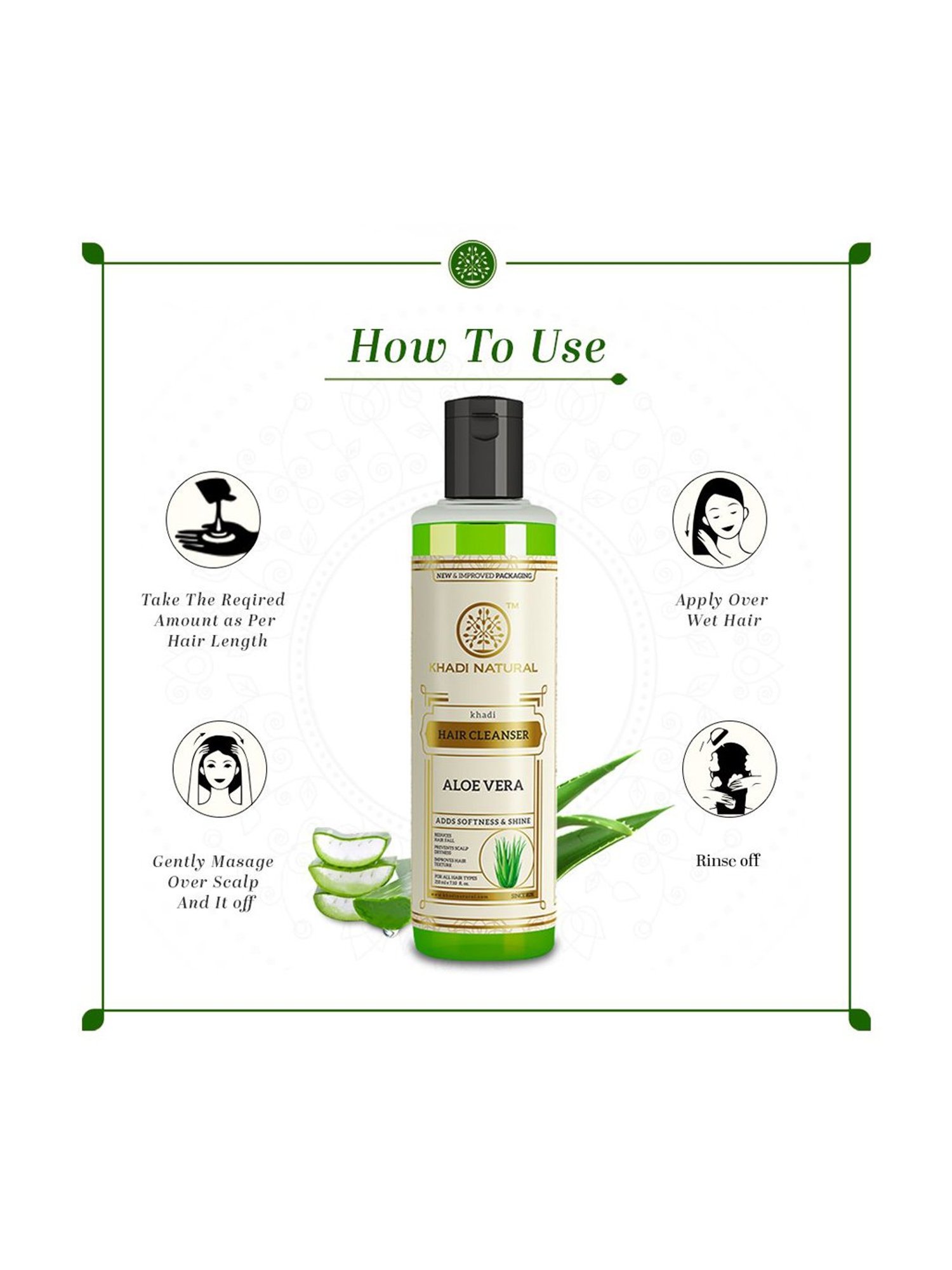 Khadi Natural Aloe Vera Hair Cleanser - 210 ml