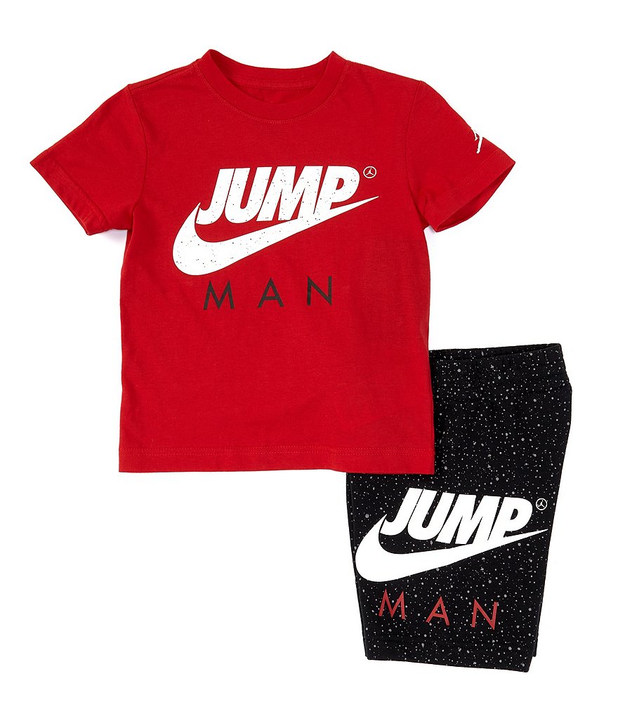 Jordan Little Boys 2T-7 Short-Sleeve Jump Man Tee & Shorts Set