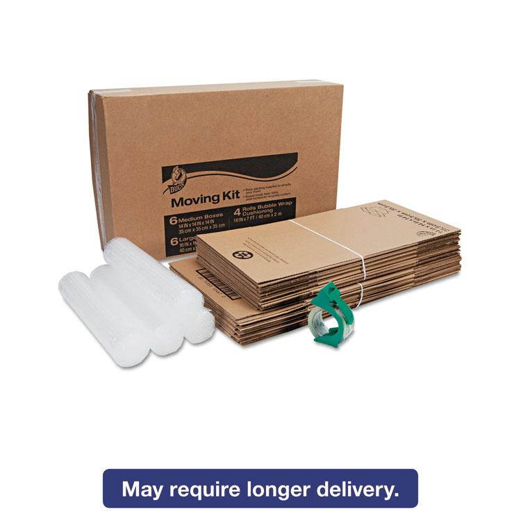 Duck Moving Kit with Bubble Wrap - Heavy Duty - Kraft - Brown