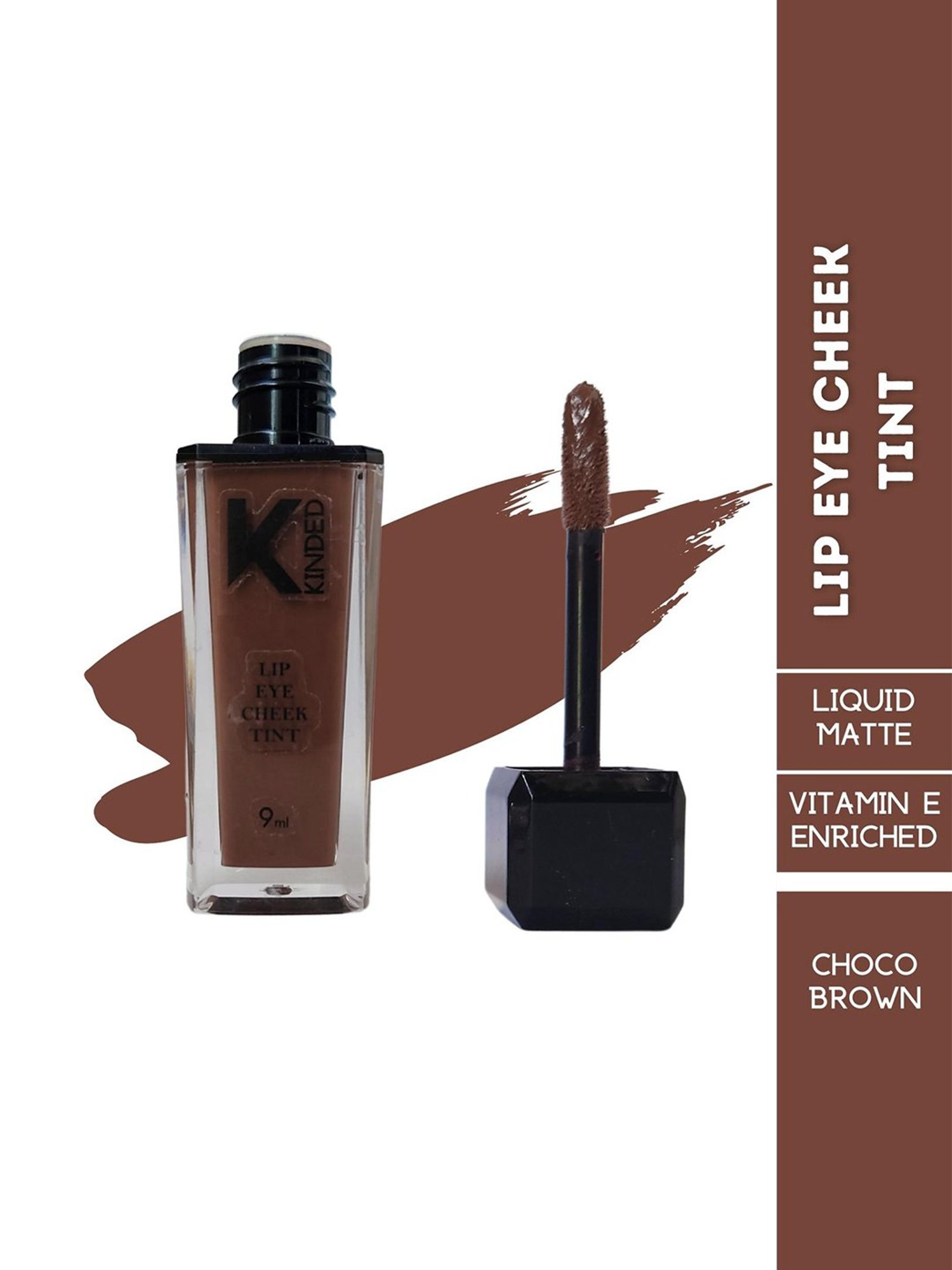 KINDED Lip Eye Cheek Tint Choco Brown - 9 ml