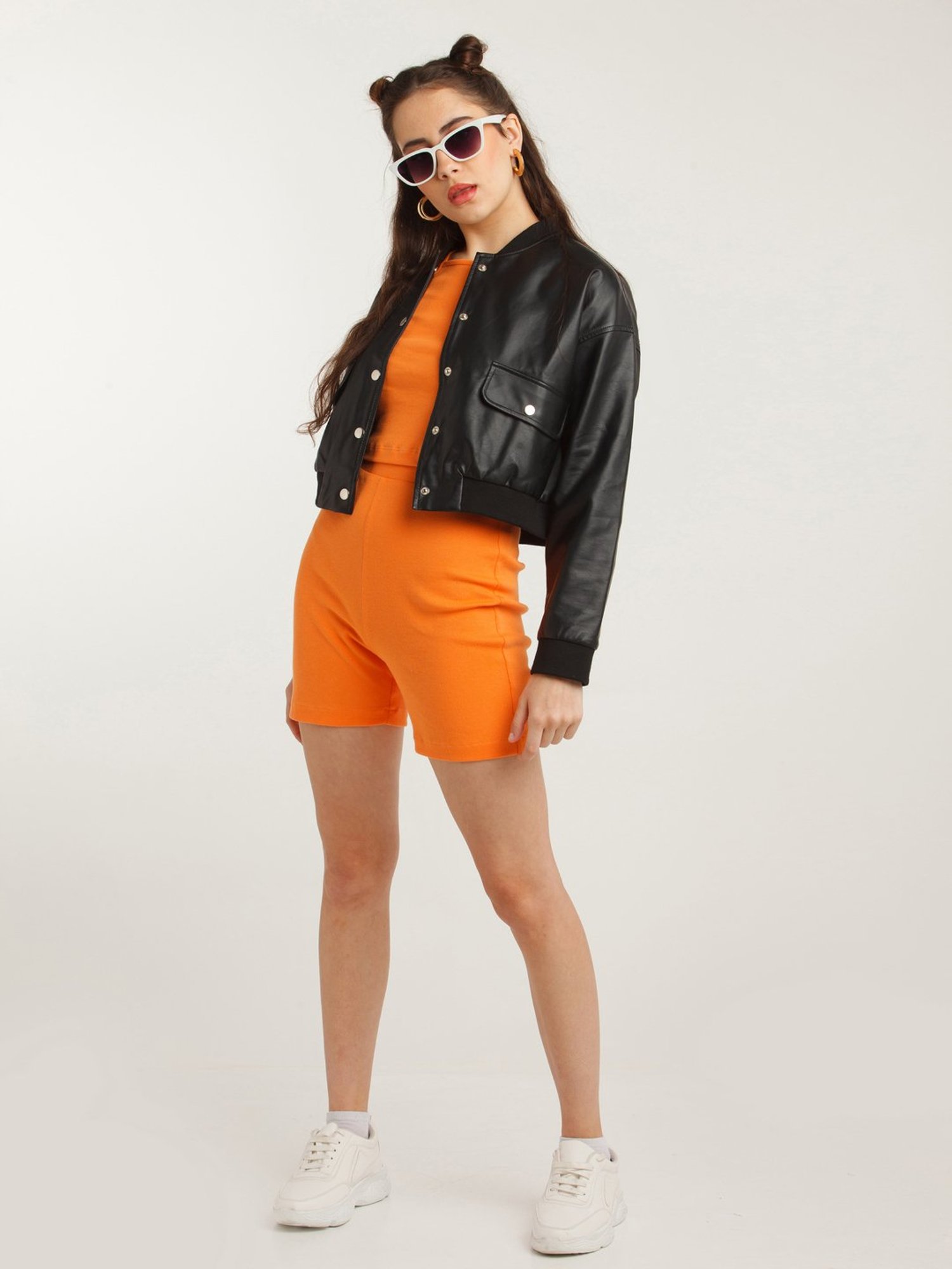 zink Z Orange Cotton Shorts