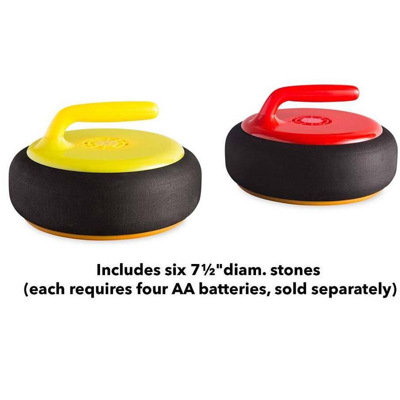 HearthSong Curling Zone Indoor Family Game with Six Battery-Operated Hovering Stones and 11L x 2W Mat