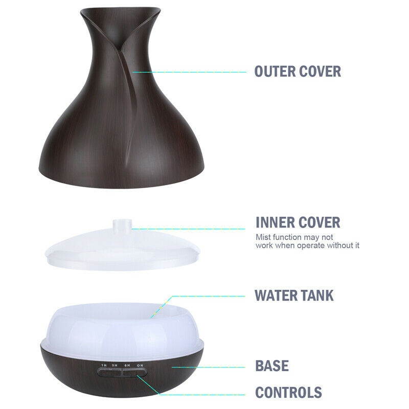 400ML Oil Diffuser Ultrasonic Aromatherapy Essential Humidifier Collection