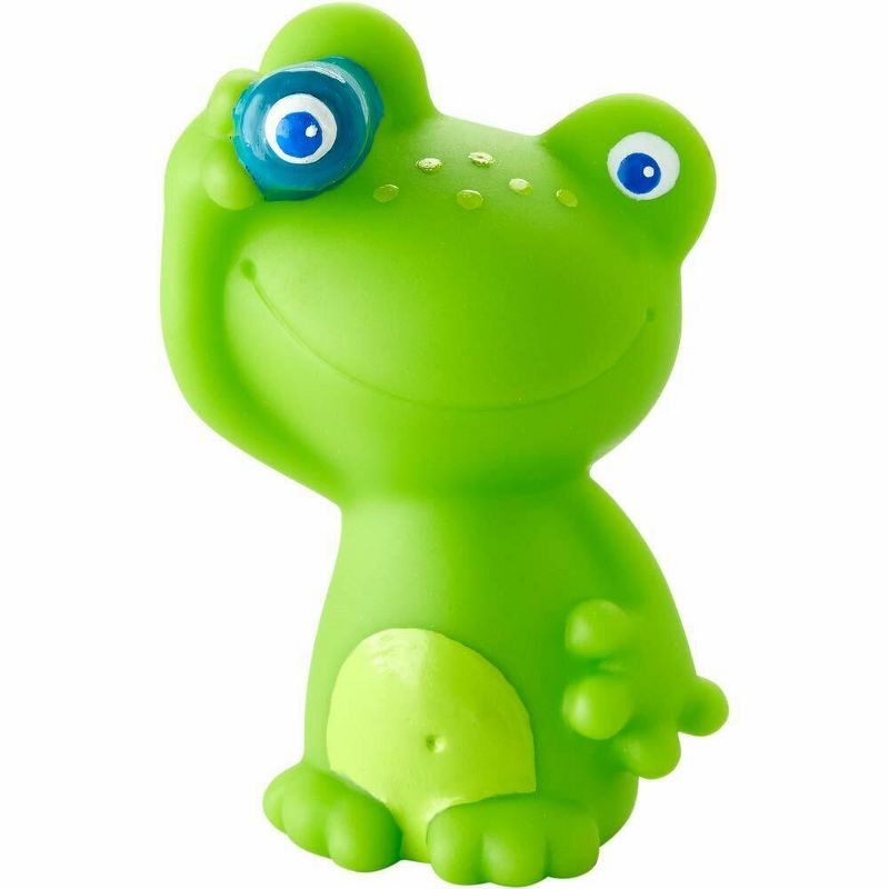 HABA Bath Boat Frog Ahoy with Removable Froggie Finger Puppet - Great for Bath or Pool