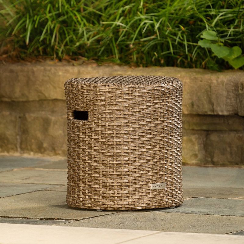 Nolin Stool/Side Table Weathered Brown - La-Z-Boy