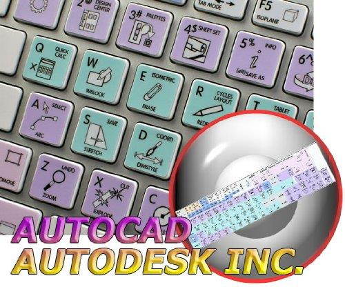 AUTODESK AUTOCAD GALAXY SERIES NEW KEYBOARD LABELS SHORTCUTS WORK WITH APPLE