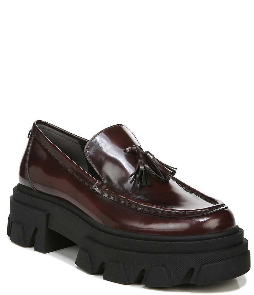 Sam Edelman Dandrea Lug Sole Leather Tassel Loafers