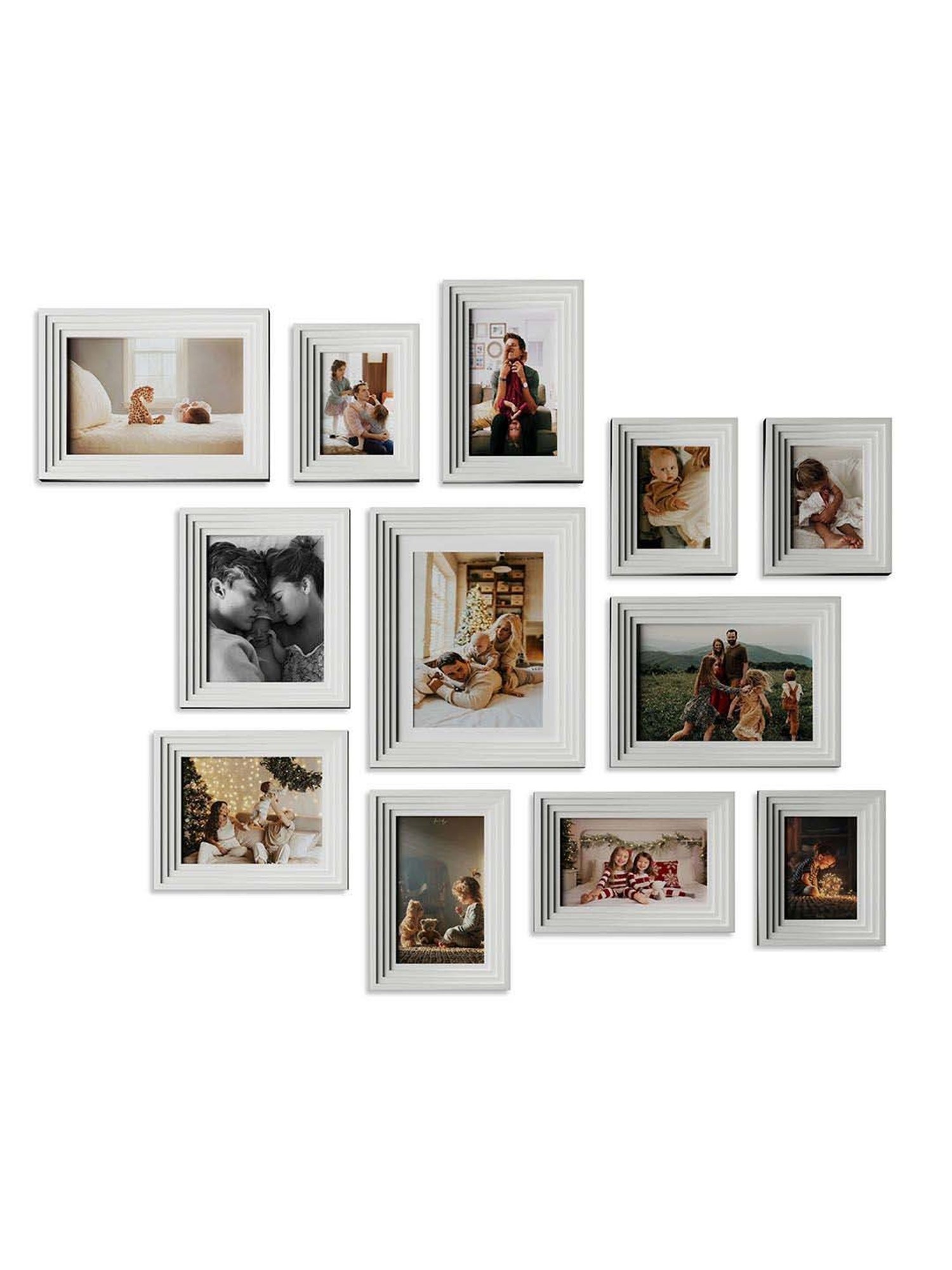 Art Street White Synthetic Idolatry Wall Photo Frame - Set of 12