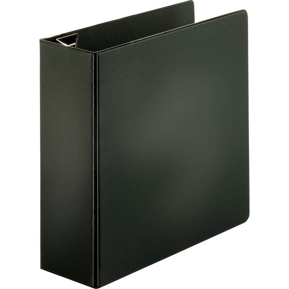 Business Source Slant-D Ring Binder Poly 4" Cap 11"x8-1/2" BK 26971