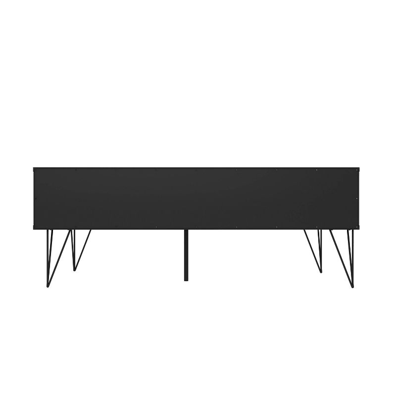 2 Drawer Wooden Rectangular Coffee Table with Hairpin Legs Brown/Black - The Urban Port