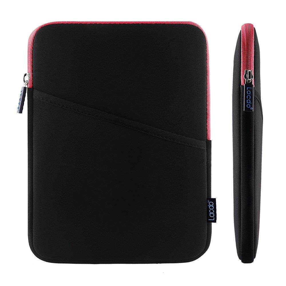 Lacdo Shockproof Tablet Sleeve Case for iPad Pro 10.5 inch | 9.7 inch New iPad | iPad Pro | iPad Air 2 | iPad 4, 3 | Samsung Galaxy Tab 10.1 Inch Protective Bag, fit Apple Smart Keyboard, Red/Black