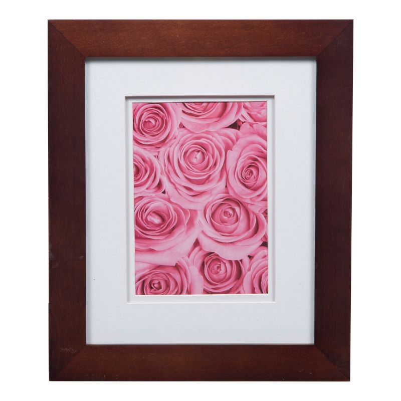 8" x 10" Single Image Frame Walnut/White - Gallery Solutions