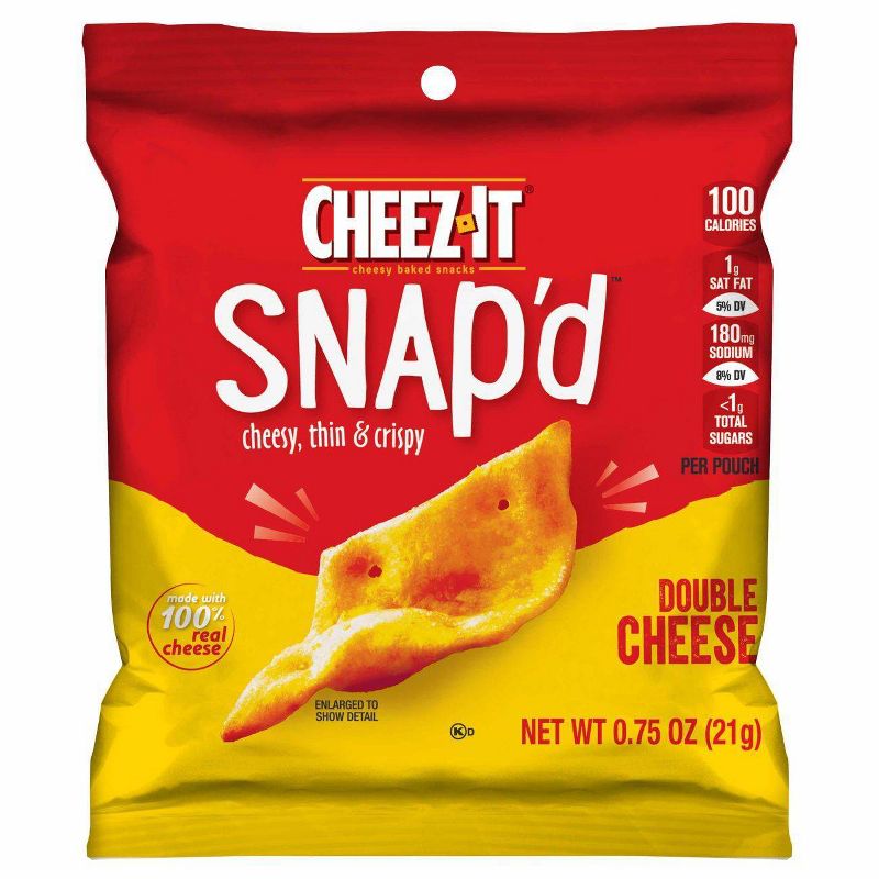 Cheez-It Snaps Double Cheese Multipack Crackers - 12ct
