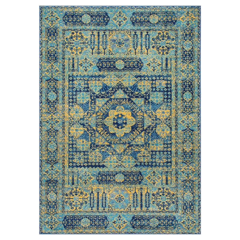 Blue Solid Loomed Area Rug - (5'x7'5") - nuLOOM