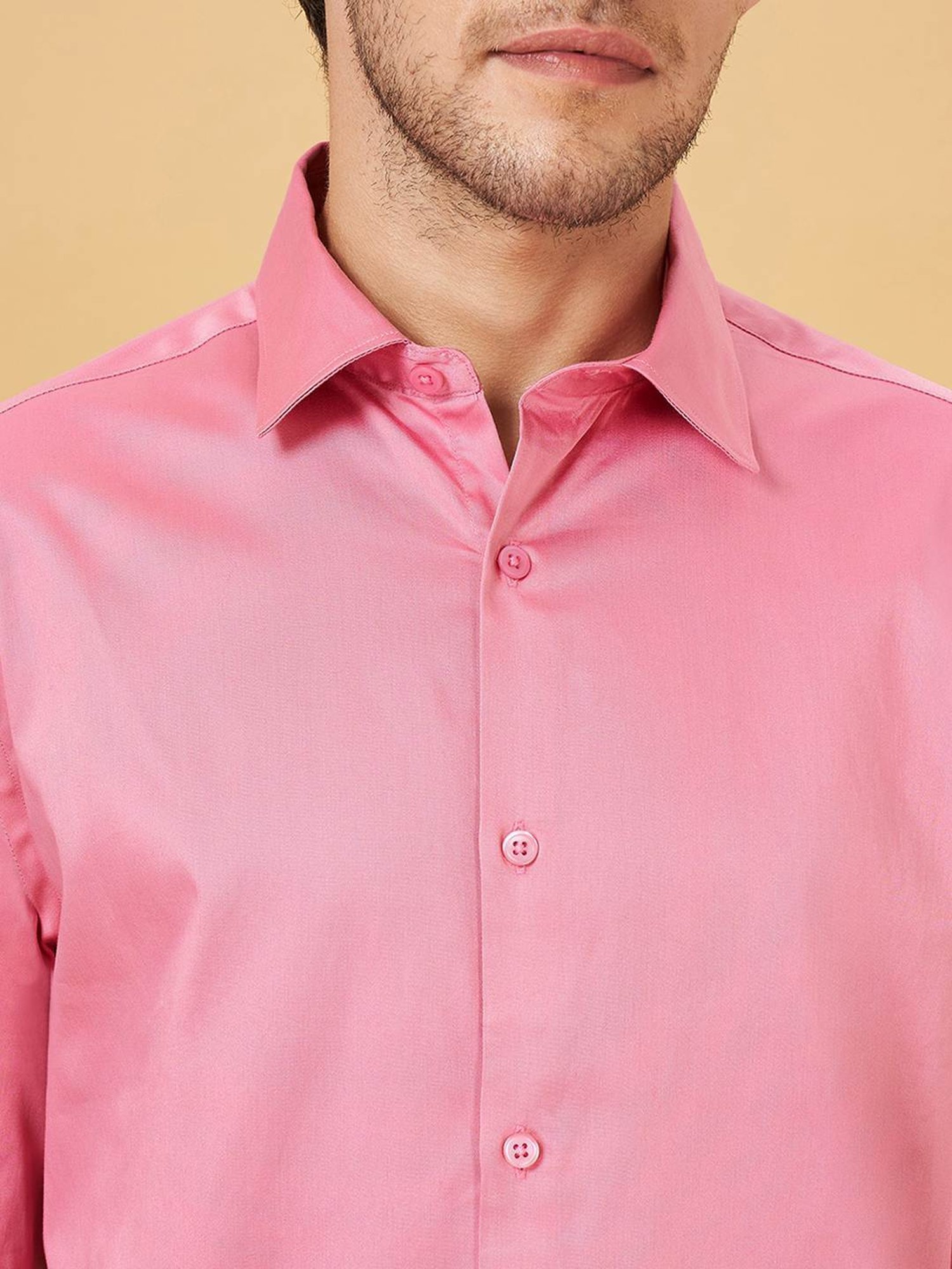 Peregrine By Pantaloons Almond Blossom Cotton Slim Fit Shirt