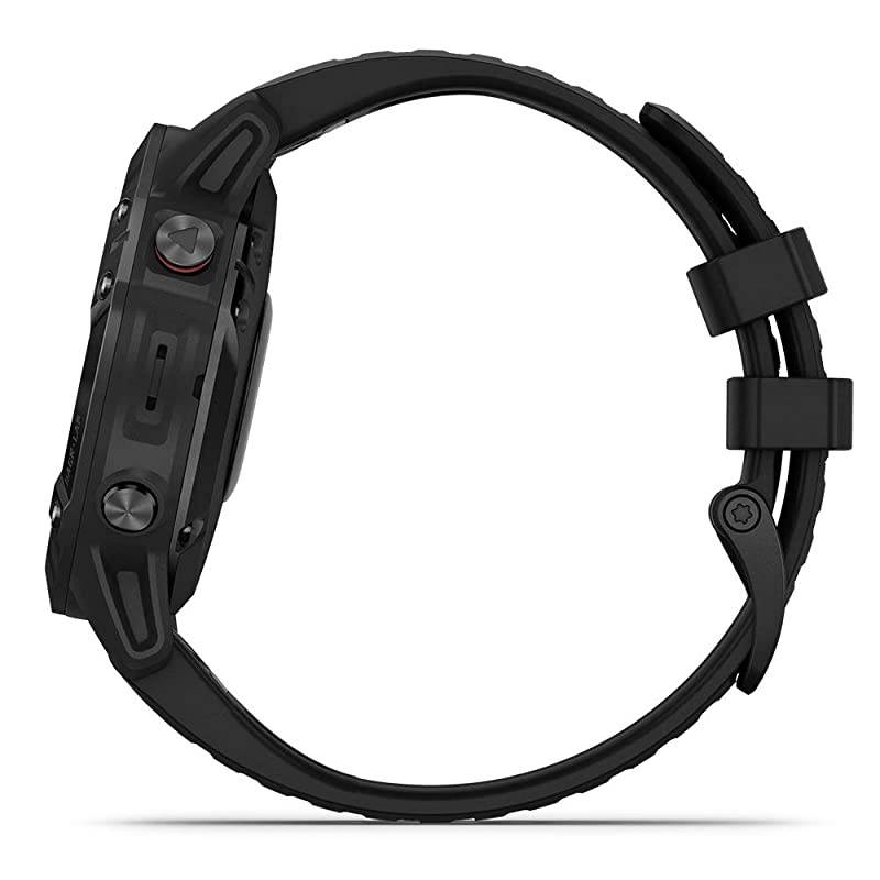 Garmin Fenix 6 Pro (Black with Black Band) Gift Box Bundle | +HD Screen Protectors,  Portable Charger, Car/Wall Adapters & Protective Case | Multisport Fitness Watch