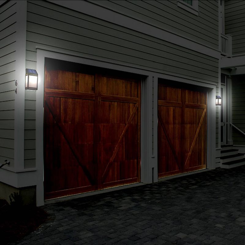 LED Solar Outdoor Wall Lantern with Frost Panel - Techko Kobot