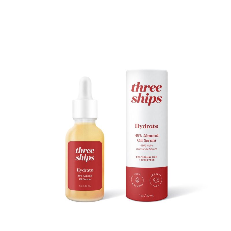 Three Ships Hydrate 49% Almond Oil Serum - 1 fl oz