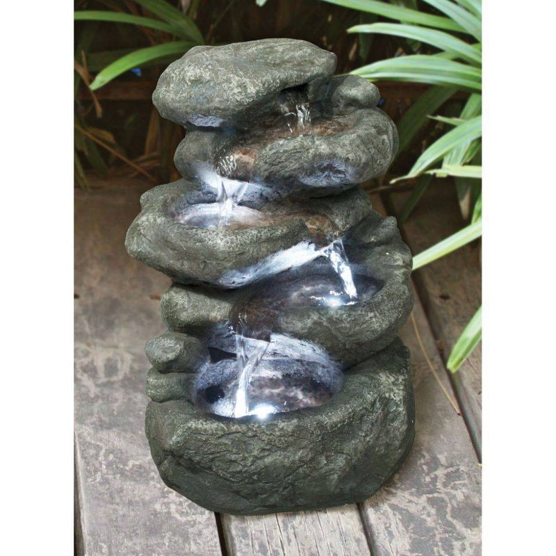 Anchor Falls Cascading Garden Fountain - Acorn Hollow